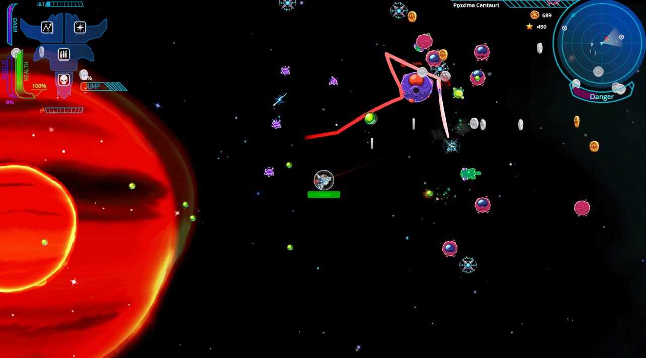 Combat near a red star