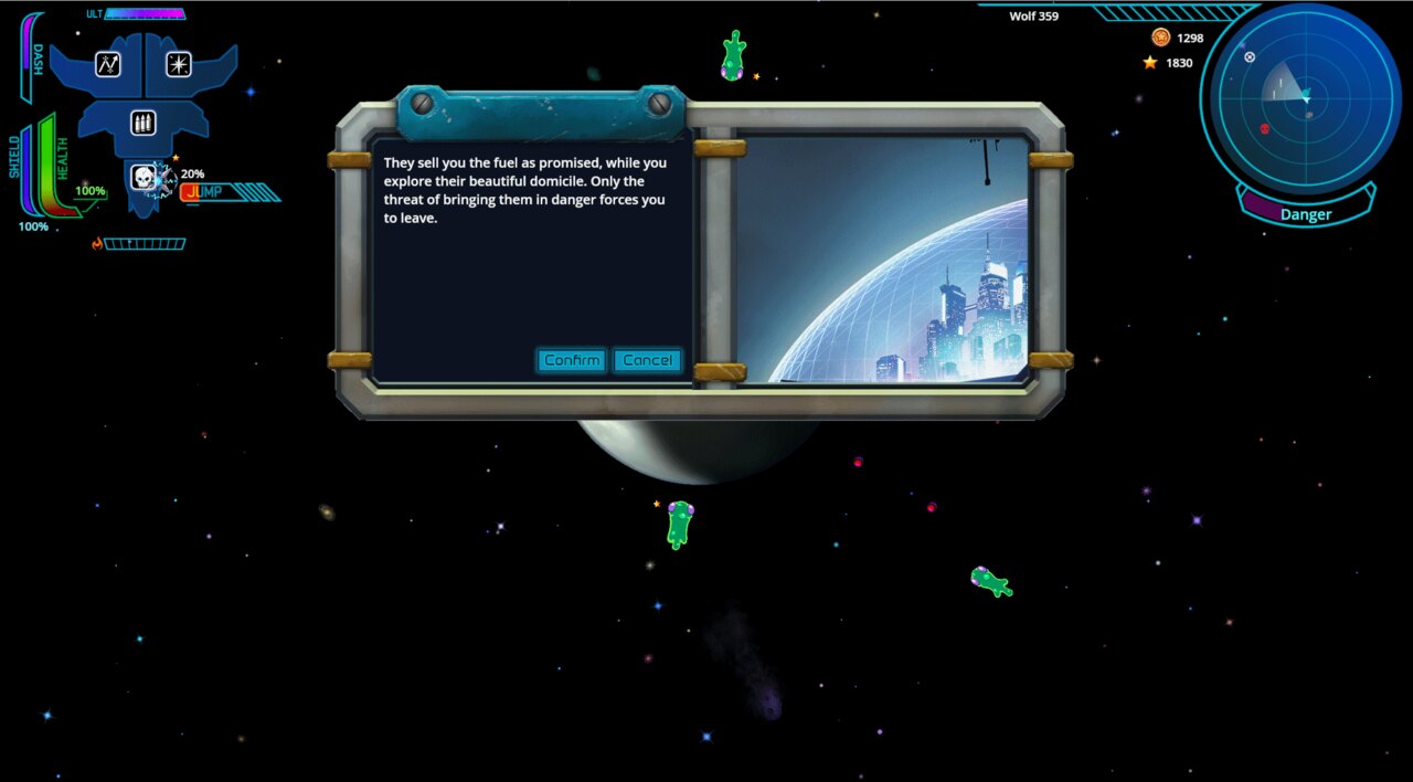 Encounter dialog at a populated planet